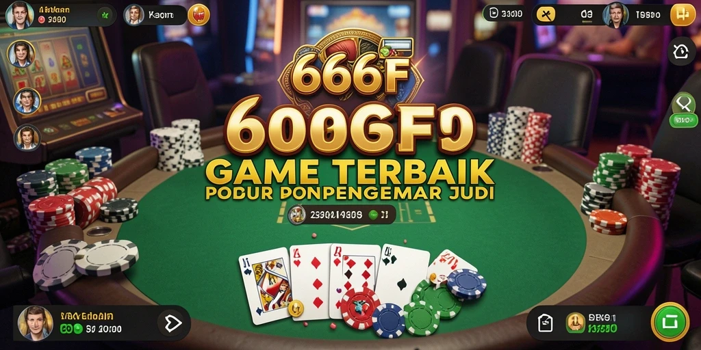 Screenshot gameplay 666F menunjukkan aksi Poker yang mendebarkan.