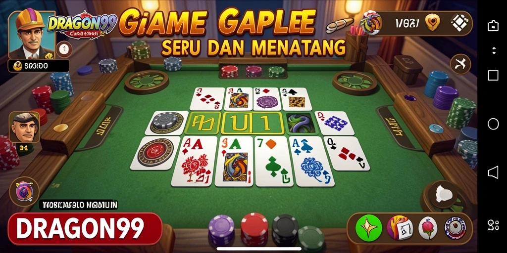 Tangkapan layar gameplay Gaple yang seru di DRAGON99.