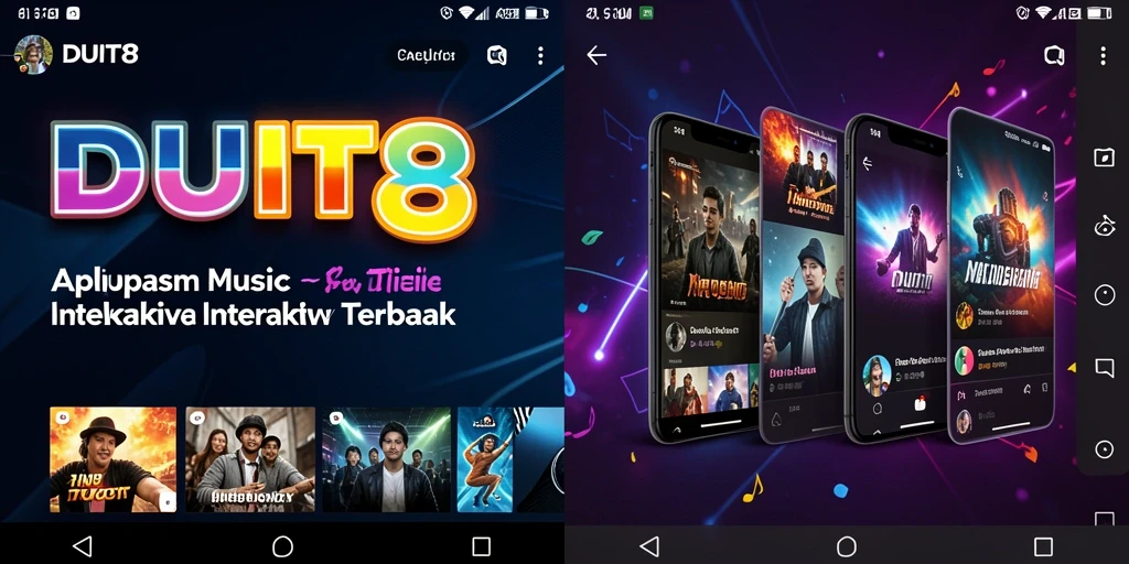Tampilan gameplay menarik di DUIT8 yang menunjukkan interaksi dengan musik.