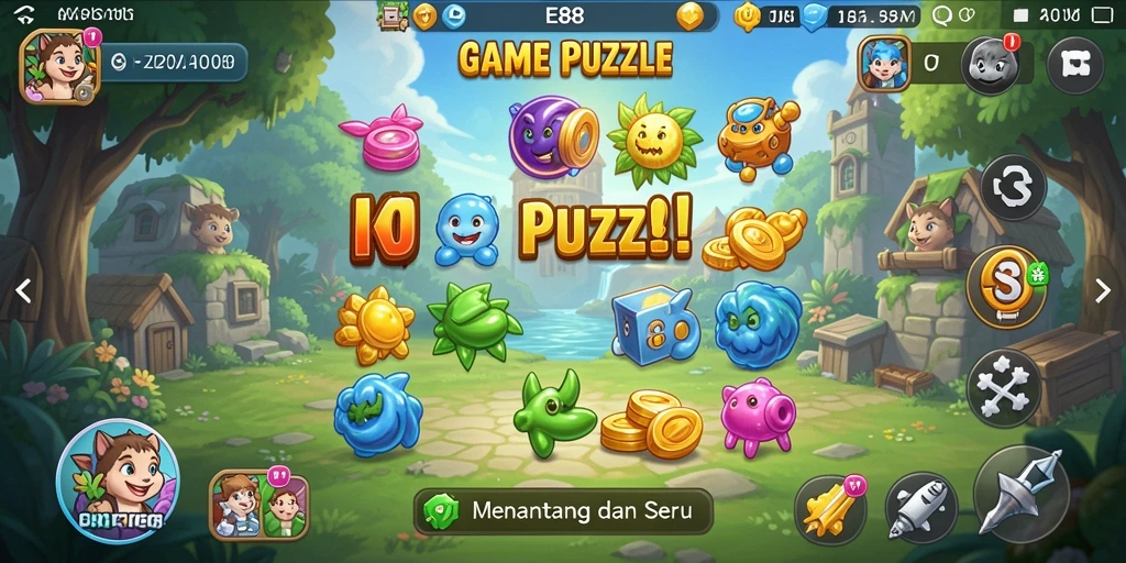 Tangkapan layar gameplay E88 menampilkan tantangan puzzle yang menarik.