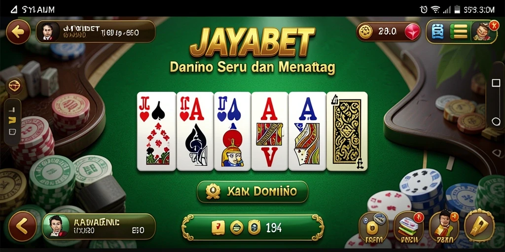 Tampilan gameplay Domino yang seru dan interaktif.