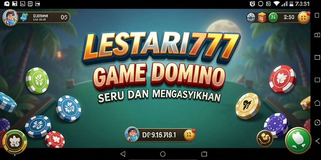 Screenshot LESTARI777 menampilkan aksi seru permainan Domino.