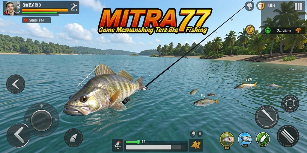 Tampilan game MITRA77 dengan aksi memancing yang menarik.