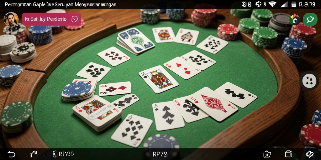 Screenshot gameplay RP79 yang menampilkan keseruan bermain Gaple.