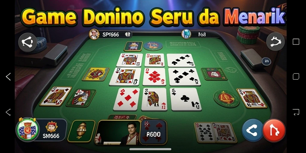 Screenshot gameplay SP666 menampilkan keseruan bermain domino.